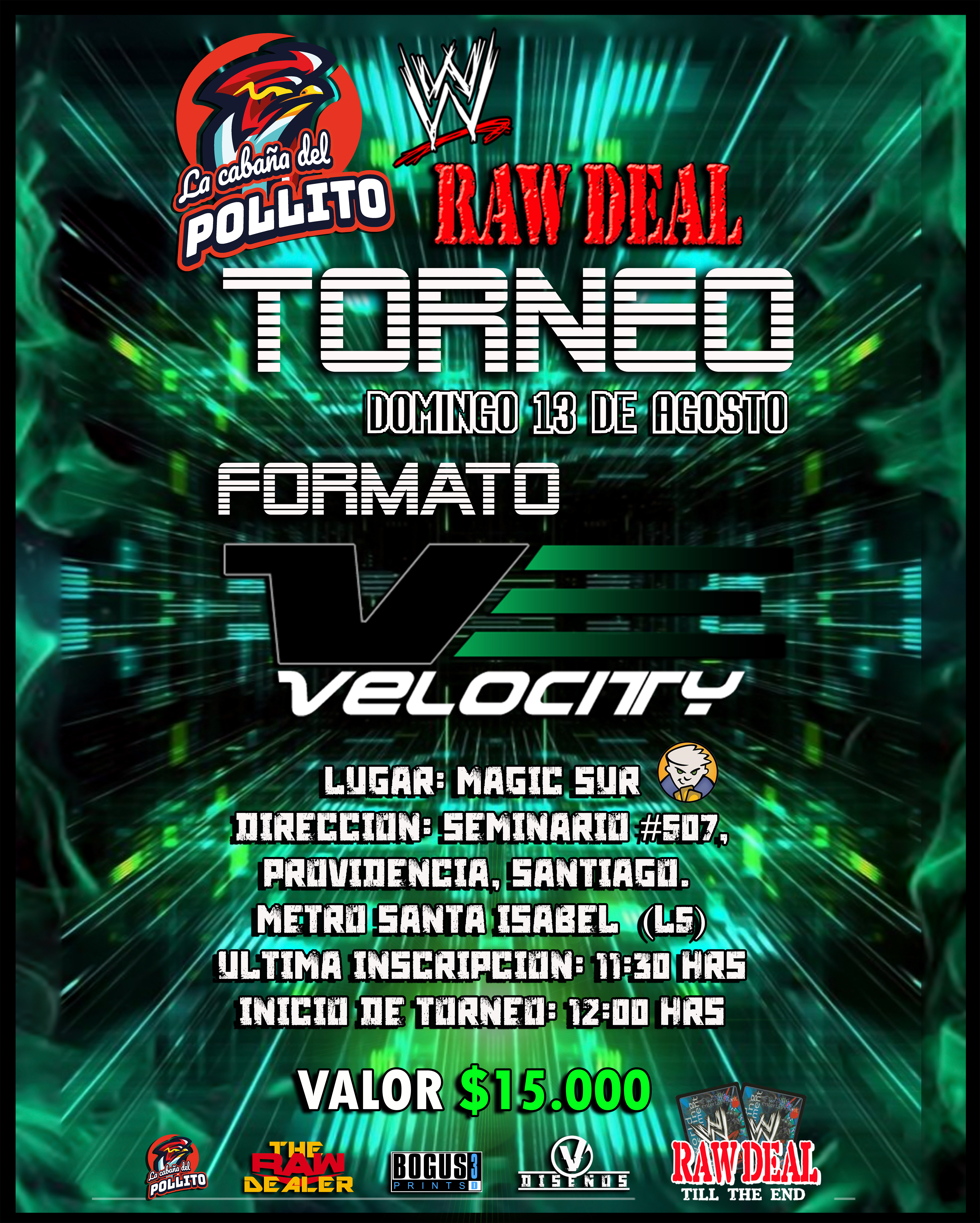 Torneo Precencial Formato: Velocity Extended el 13-08-2023 